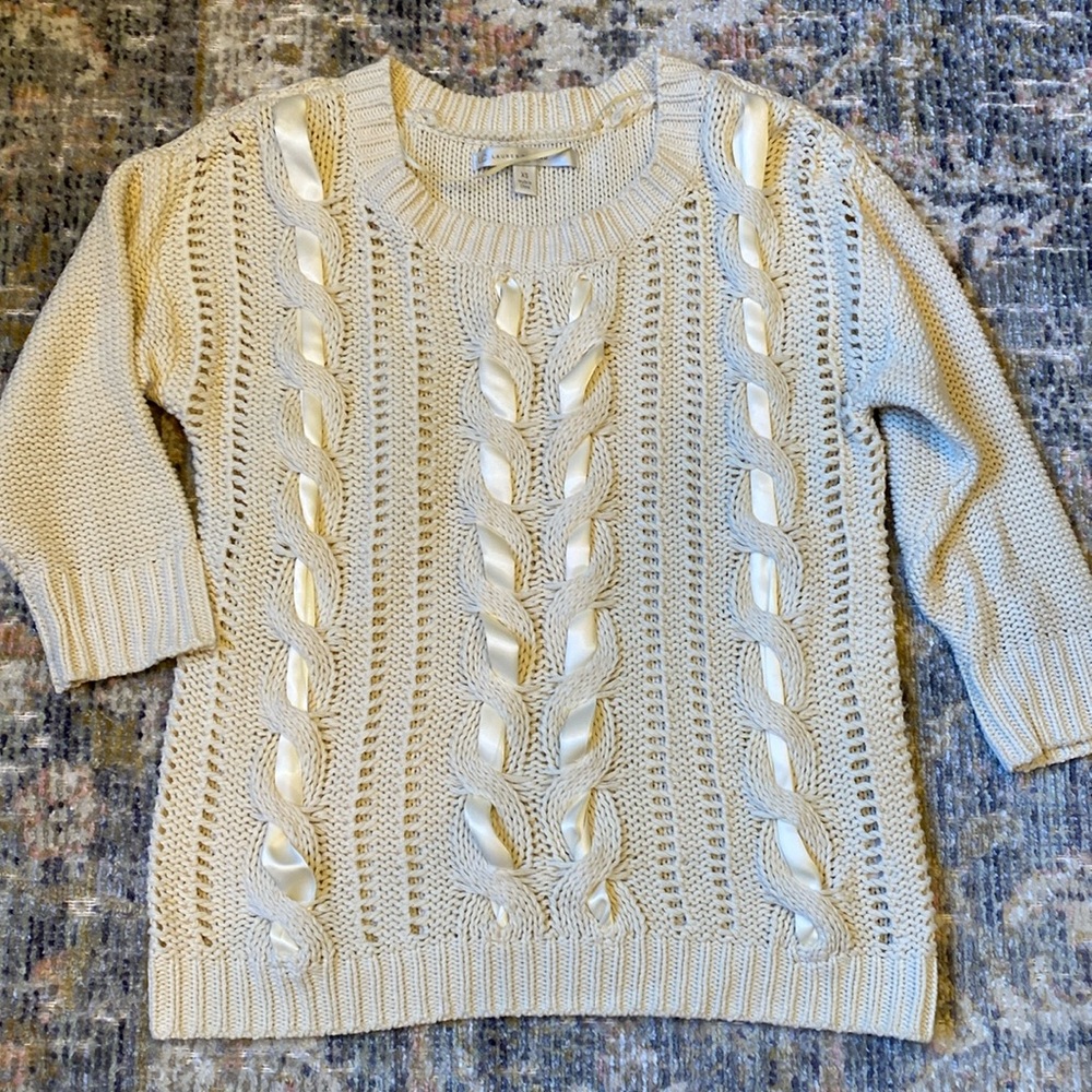 Cream Cable Knit Sweater